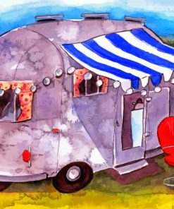 Aesthetic Airstream Illustration Diamond Painting