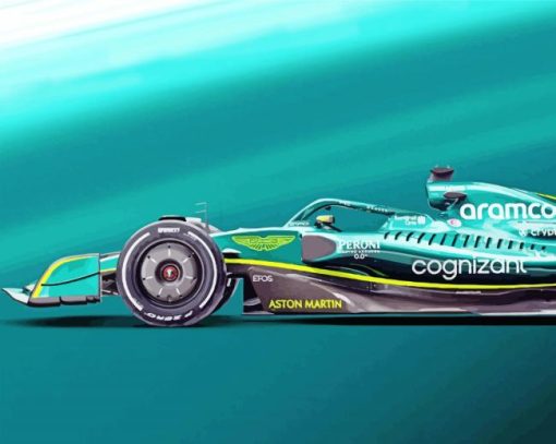 Aesthetic Aston Martin F1 Illustration Diamond Painting