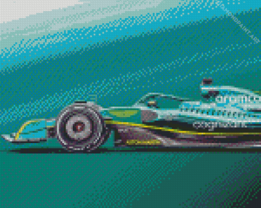 Aesthetic Aston Martin F1 Illustration Diamond Painting