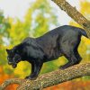 Aesthetic Black Jaguar On Tree Diamond Painting