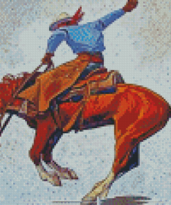 Aesthetic Bucking Bronco Diamond Painting