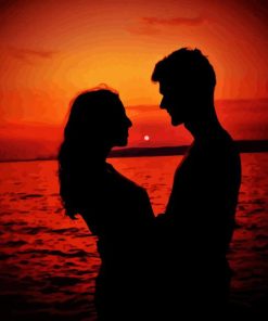 Aesthetic Sunset Couple Diamond Painting