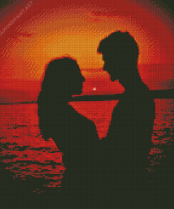 Aesthetic Sunset Couple Diamond Painting