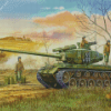 Aesthetic WW2 Tank Art Diamond Painting