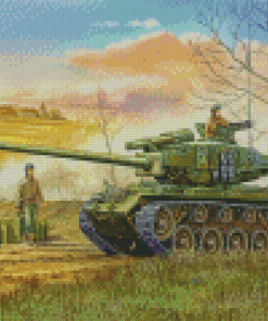 Aesthetic WW2 Tank Art Diamond Painting