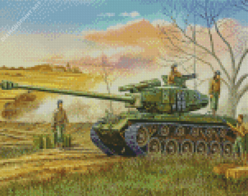 Aesthetic WW2 Tank Art Diamond Painting