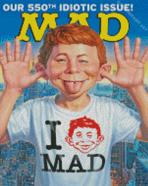 Alfred E Neuman Mad Magazine Poster Diamond Painting