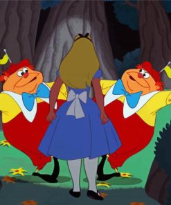 Alice With Tweedle Dee And Deedle Dum Diamond Painting