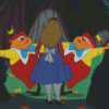 Alice With Tweedle Dee And Deedle Dum Diamond Painting