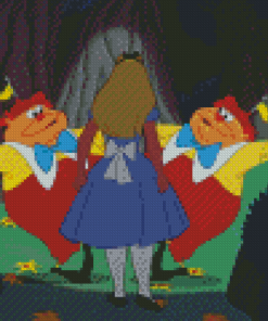 Alice With Tweedle Dee And Deedle Dum Diamond Painting