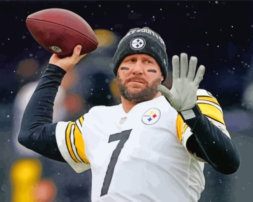 American Football Quarterback Ben Roethlisberger Diamond Painting