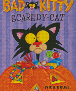 Bad Kitty Book Poster Diamond Painting