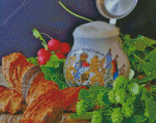 Baked Goods Radishes And Hops Diamond Painting