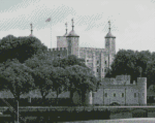 Black And White Tower Of London Diamond Painting