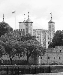 Black And White Tower Of London Diamond Painting