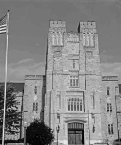 Black And White Virginia Tech Diamond Painting