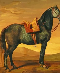 Black Vintage Horse Diamond Painting