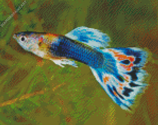 Bleu Guppy Fish Diamond Painting