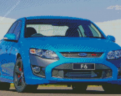 Blue Ford F6 Car Diamond Painting