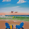 Blue Beach Chairs Diamond Painting