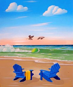 Blue Beach Chairs Diamond Painting