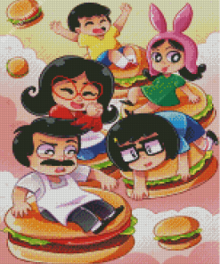 Bobs Burgers Illustration Diamond Painting