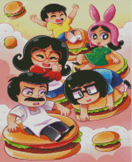 Bobs Burgers Illustration Diamond Painting