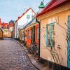 Cobblestone Street In Lund Sweden Diamond Paintings