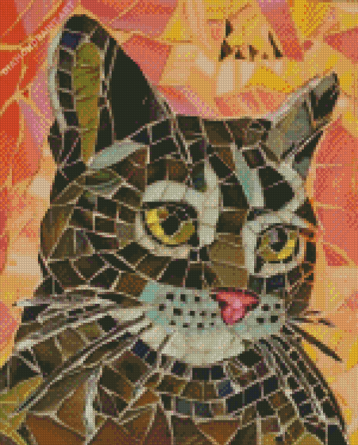 Collage Mosaic Cat Diamond Painting