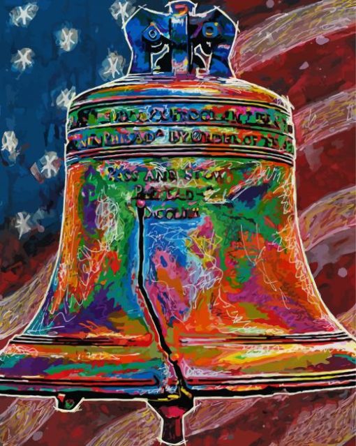 Colorful Liberty Bell Diamond Painting