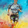 Colorful Man Running Diamond Painting