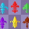 Colorful Fleur De Lis Diamond Painting