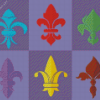 Colorful Fleur De Lis Diamond Painting