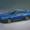 Cool Blue Skyline Car Diamond Painting