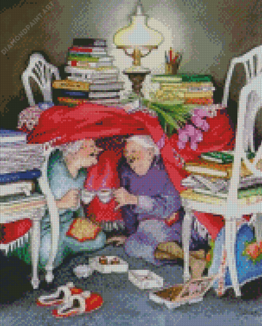 Crazy Old Ladies Friends Diamond Painting