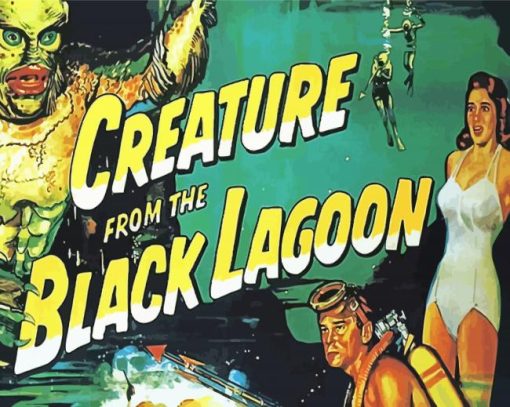 Creature From Black Lagoon Movie Poster Diamond Painting