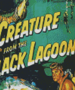 Creature From Black Lagoon Movie Poster Diamond Painting