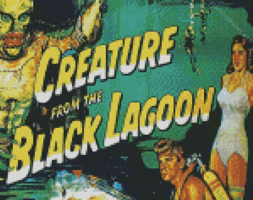 Creature From Black Lagoon Movie Poster Diamond Painting