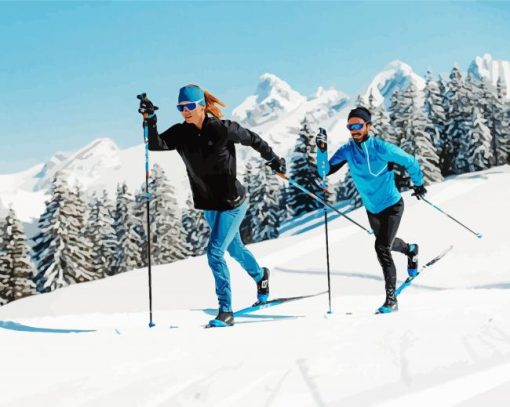 Cross Country Skiing Diamond Paintings