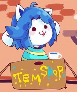 Cute Temmie Cat Diamond Painting