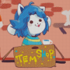 Cute Temmie Cat Diamond Painting