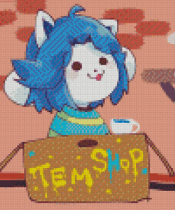 Cute Temmie Cat Diamond Painting