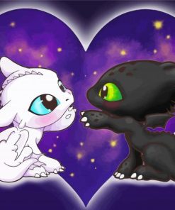 Cute Toothless And Lightfury Diamond Painting