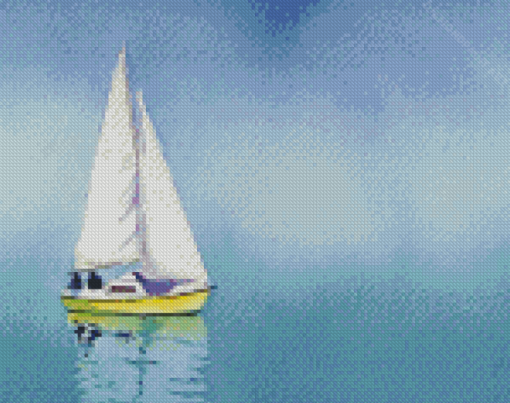 Dinghy Sailing Artwork Diamond Painting