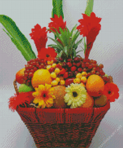 Flowers And Fruits Basket Diamond Painting