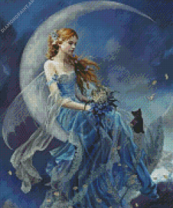 Gorgeous Girl On The Moon Diamond Painting