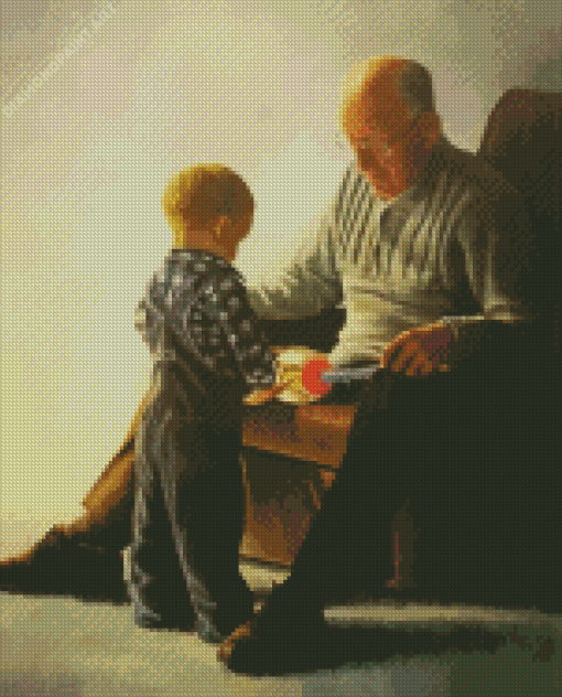 Grandson And Grandpa Diamond Painting