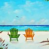 Green And Yelllow Adirondack Chairs Diamond Painting