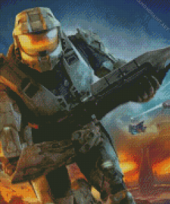 Halo Game Gaming Diamond Painting