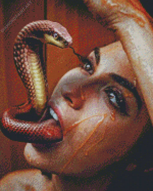 Lady With Snake Tongue Diamond Painting